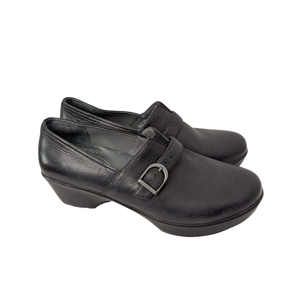 Dansko Clogs Womens Size 9 US Jane Black Leather Heel Slip On Comfort Shoes 39